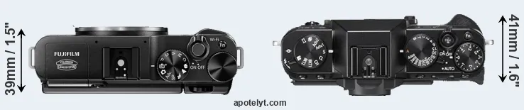 Compare X-M1 versus X-T20 top