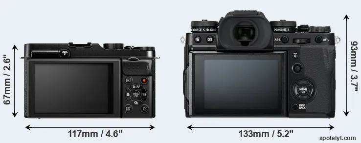 Comparison X-M1 or X-T3 rear