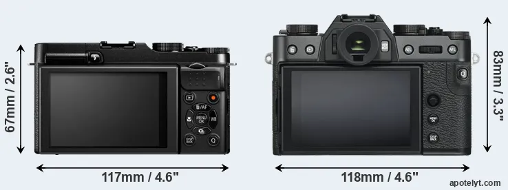 Comparison X-M1 or X-T30 rear