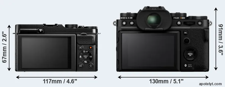 Comparison X-M1 or X-T5 rear
