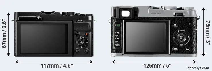 Comparison X-M1 or X100 rear