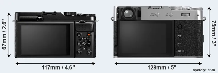 Comparison X-M1 or X100VI rear