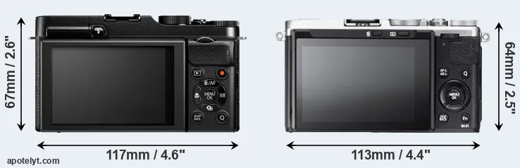 Comparison X-M1 or X70 rear