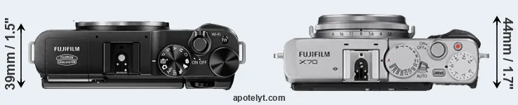Compare X-M1 versus X70 top