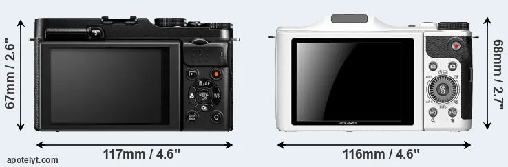 Comparison X-M1 or S-1 rear