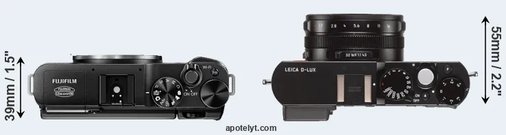 Compare X-M1 versus D-LUX Typ 109 top