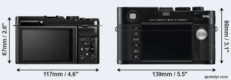 Comparison X-M1 or M Typ 240 rear