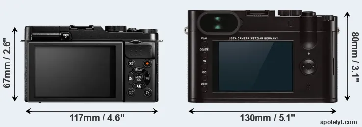 Comparison X-M1 or Q Typ 116 rear