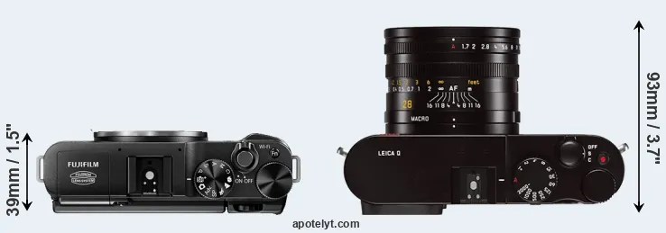 Compare X-M1 versus Q Typ 116 top