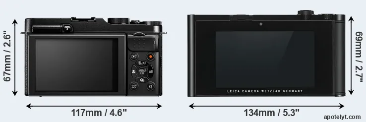 Comparison X-M1 or TL rear