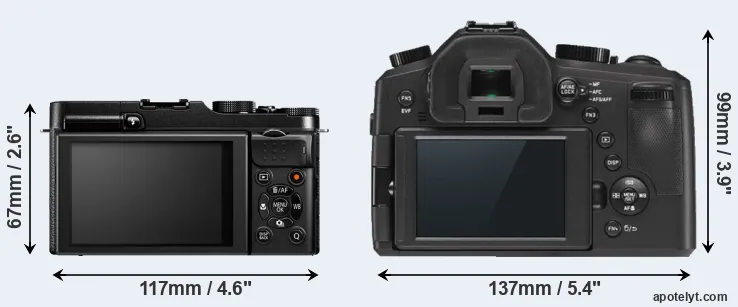 Comparison X-M1 or V-LUX Typ 114 rear