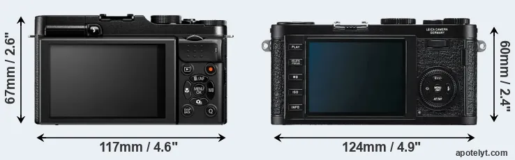 Comparison X-M1 or X1 rear