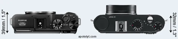 Compare X-M1 versus X1 top