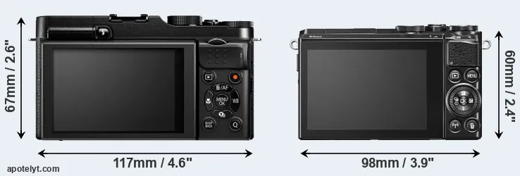 Comparison X-M1 or J5 rear