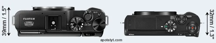 Compare X-M1 versus J5 top