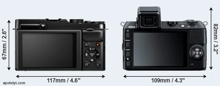 Comparison X-M1 or V2 rear