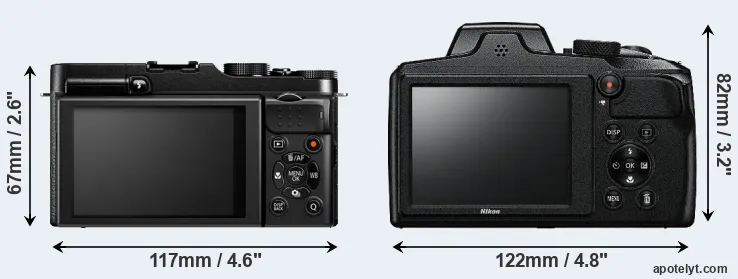 Comparison X-M1 or B600 rear