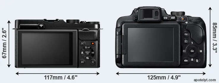 Comparison X-M1 or B700 rear