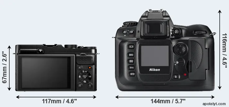 Comparison X-M1 or D100 rear