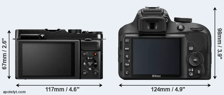 Comparison X-M1 or D3300 rear