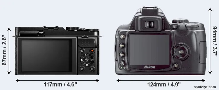 Comparison X-M1 or D40X rear