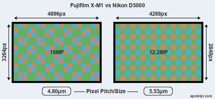 X-M1 versus D5000 MP