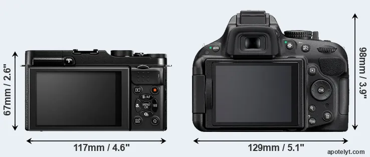 Comparison X-M1 or D5200 rear