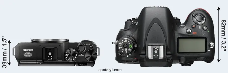 Compare X-M1 versus D600 top