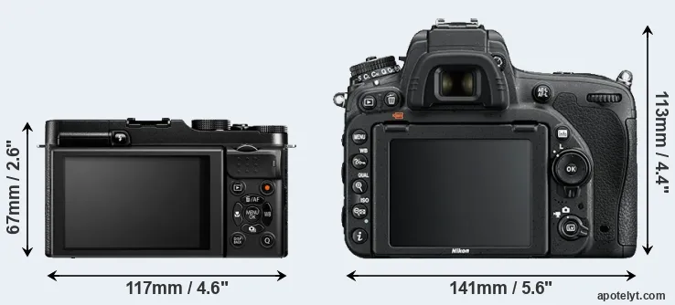 Comparison X-M1 or D750 rear