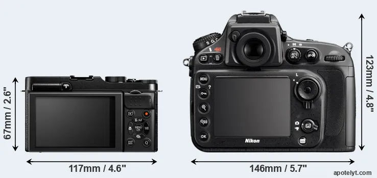 Comparison X-M1 or D800 rear