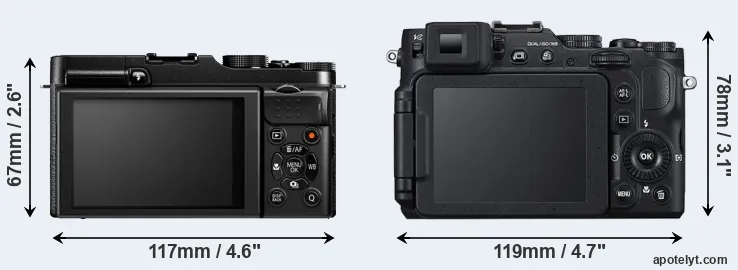 Comparison X-M1 or P7800 rear