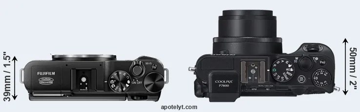 Compare X-M1 versus P7800 top
