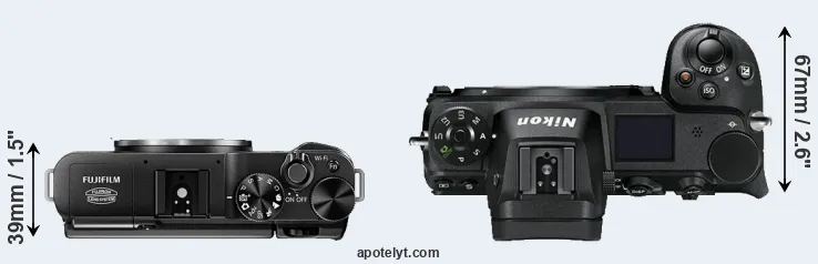 Compare X-M1 versus Z7 top