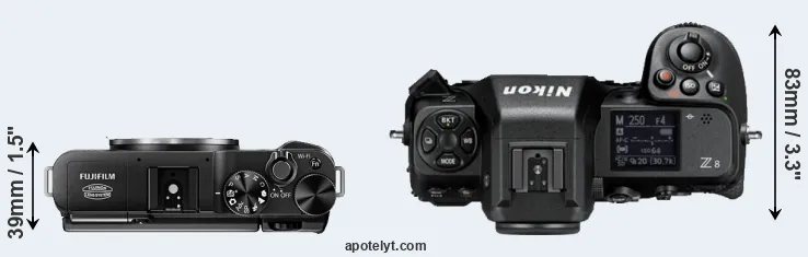 Compare X-M1 versus Z8 top