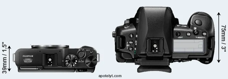 Compare X-M1 versus E-3 top