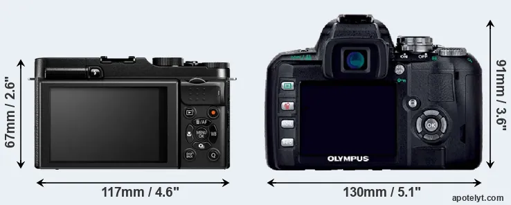 Comparison X-M1 or E-400 rear