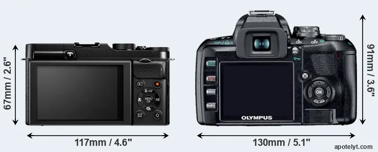 Comparison X-M1 or E-410 rear