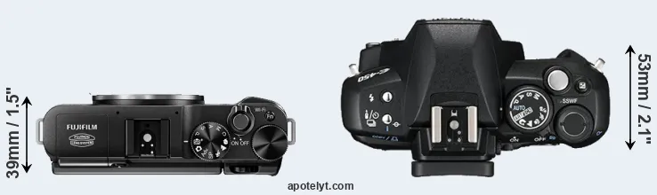 Compare X-M1 versus E-450 top