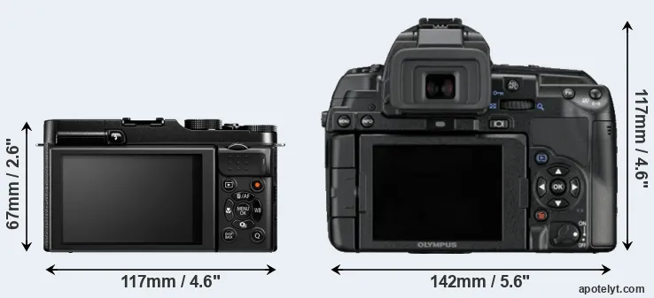 Comparison X-M1 or E-5 rear