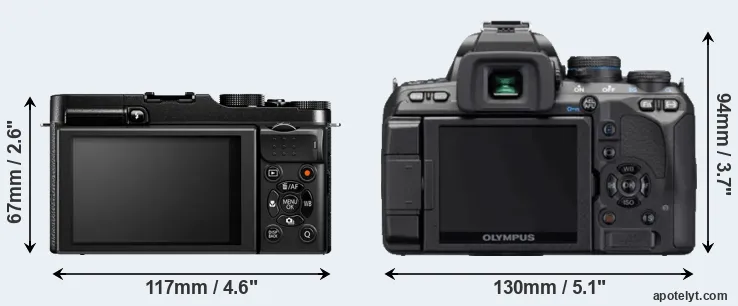 Comparison X-M1 or E-620 rear