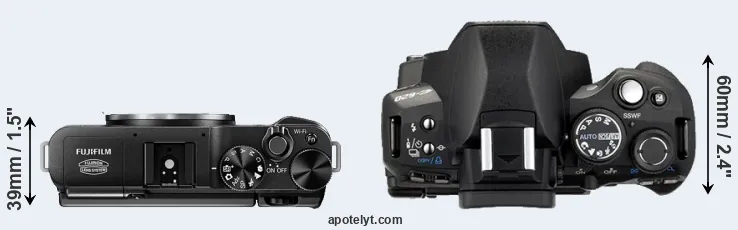 Compare X-M1 versus E-620 top