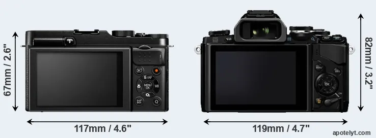 Comparison X-M1 or E-M10 rear