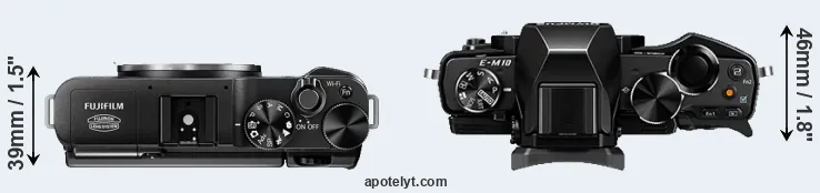 Compare X-M1 versus E-M10 top