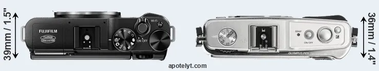 Compare X-M1 versus E-P1 top