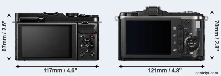 Comparison X-M1 or E-P2 rear