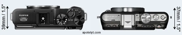 Compare X-M1 versus E-PL3 top