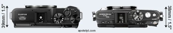 Compare X-M1 versus E-PL5 top