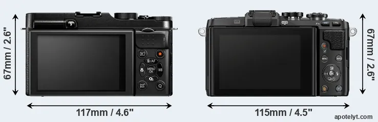 Comparison X-M1 or E-PL7 rear