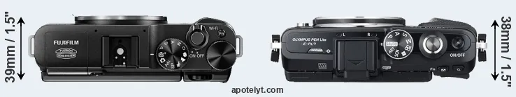 Compare X-M1 versus E-PL7 top