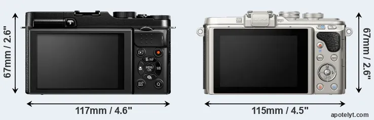 Comparison X-M1 or E-PL8 rear